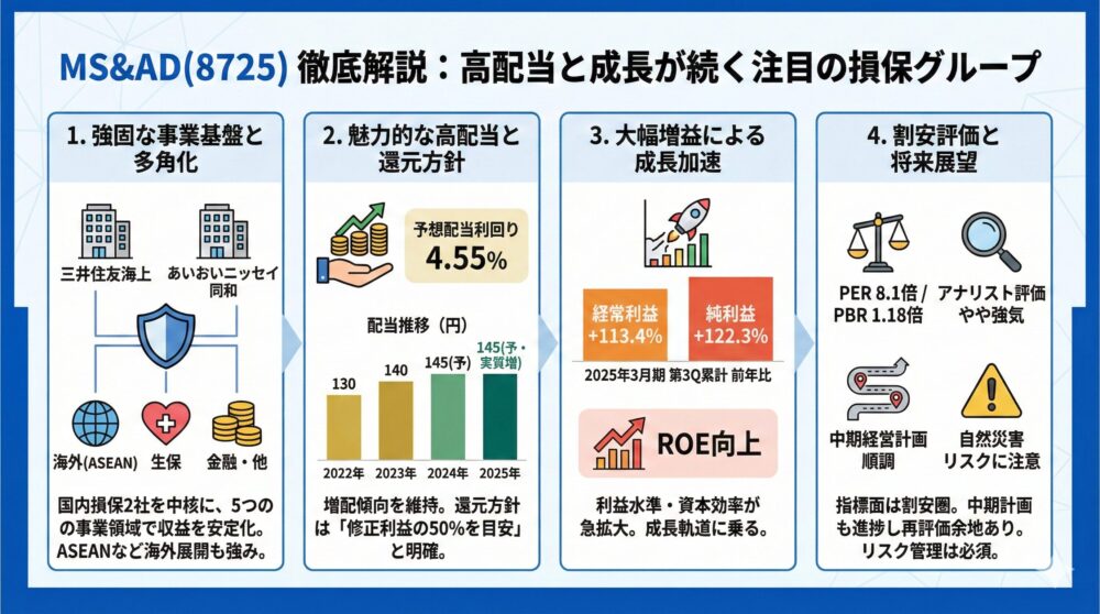 【MS&AD(8725)】高配当と業績拡大が続く今注目の損保株を徹底解説📈