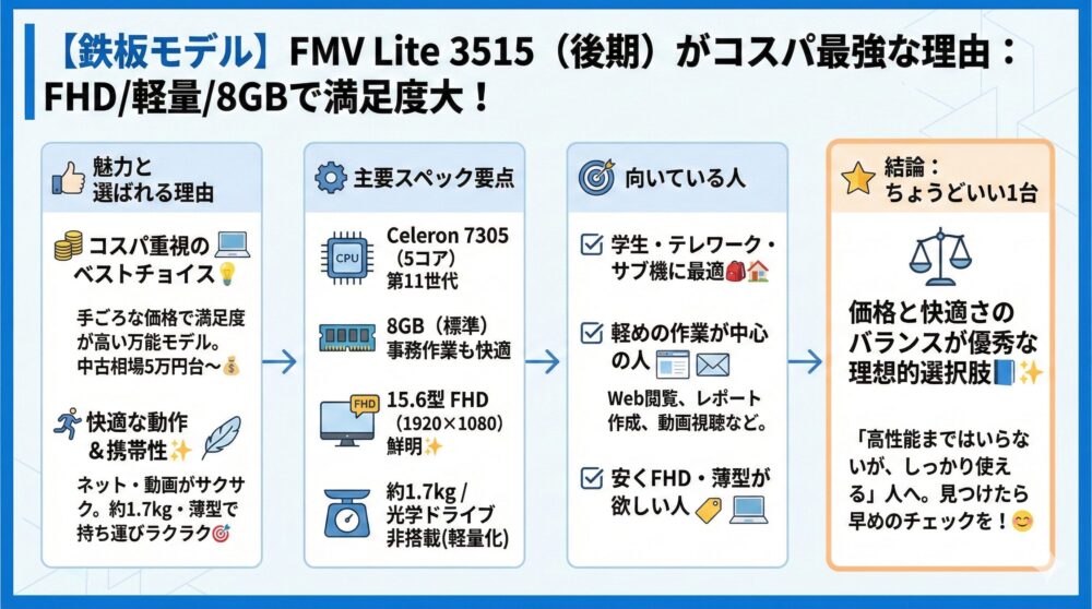 【3515後期が鉄板】FHD/軽量/8GBで満足度が高いコスパ最強モデル✨