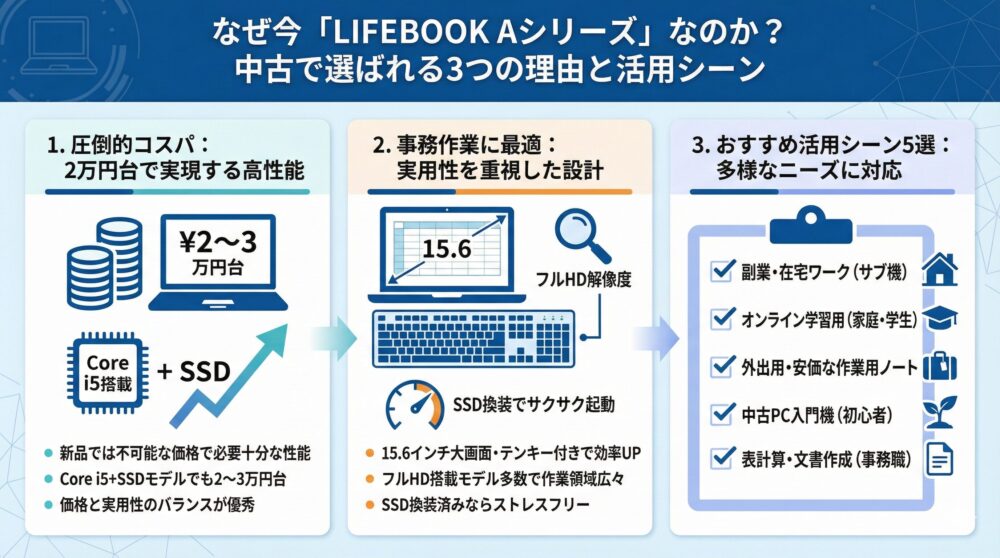 なぜ今「LIFEBOOK Aシリーズ」なのか?中古で選ばれる理由【2025年】