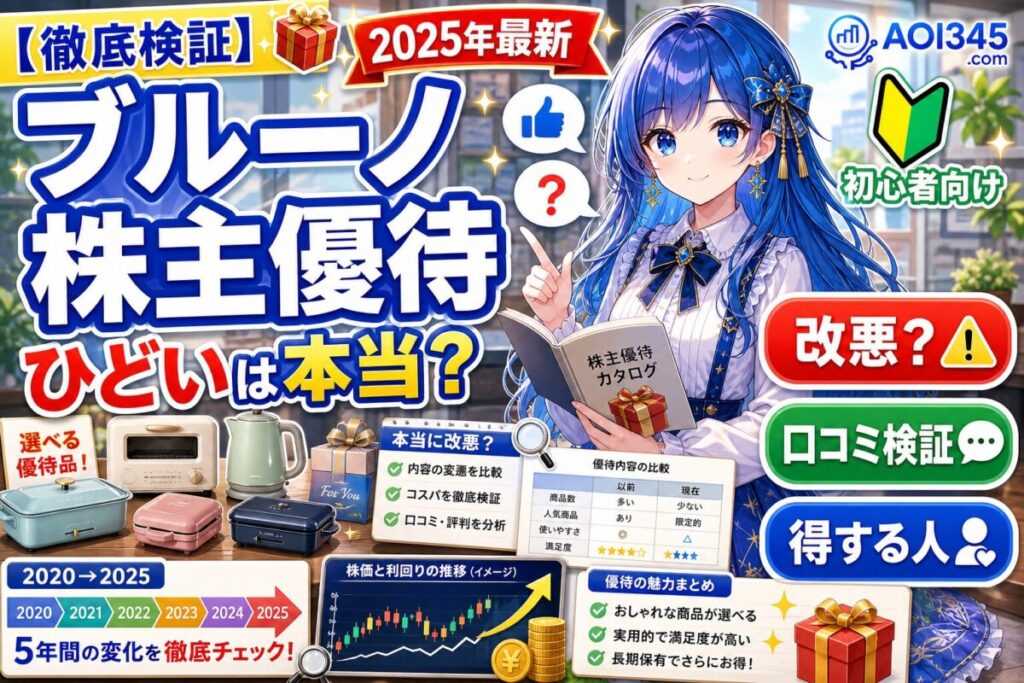 【2025年】BRUNO株主優待はひどい？改悪の真相と売り切れ