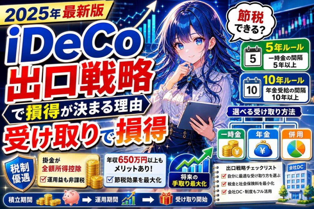 【完全ガイド】得なiDeCoの受け取り/5年&10年ルール/企業DC