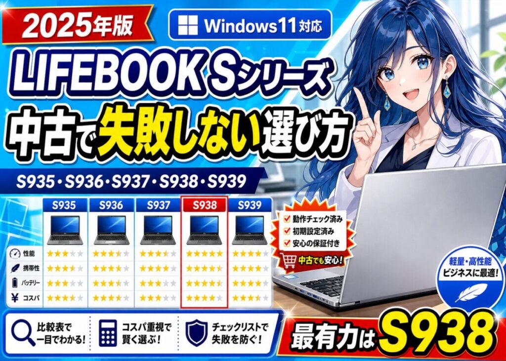 【仕様比較表】Lifebook S935/S936/S937/S938/S939の違い