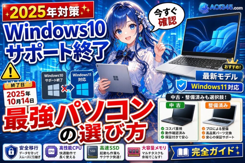 【完全ガイド】Windows10サポート終了！おすすめ買い替えPC