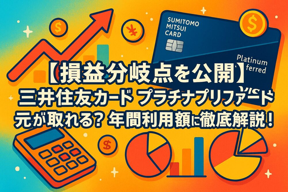【損益分岐点を公開】三井住友カード プラチナプリファードは元が取れる？年間利用額別に徹底解説！
