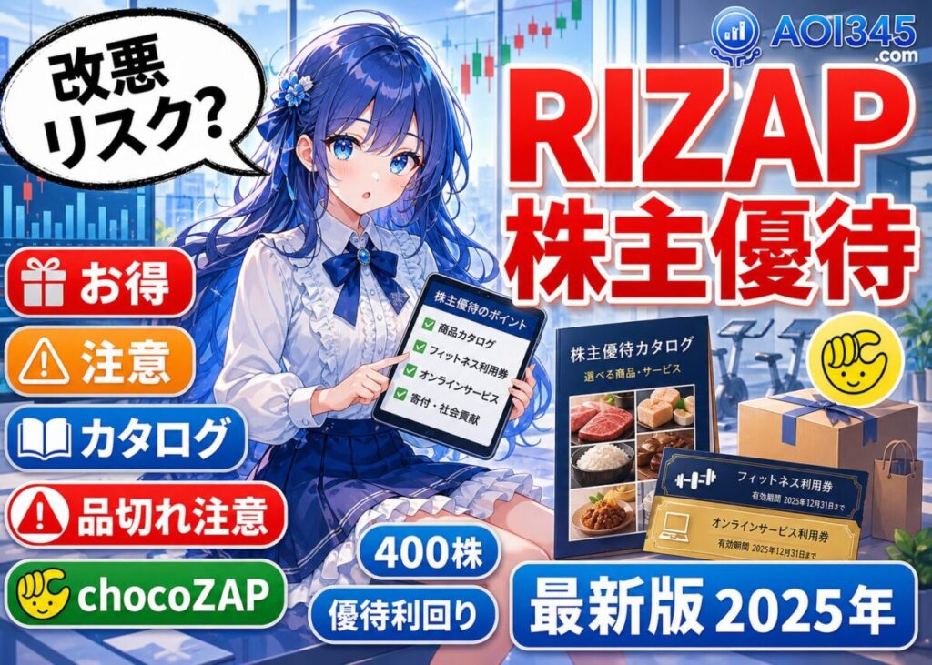 【完全ガイド】RIZAP株主優待はお得？カタログ/改悪/還元率