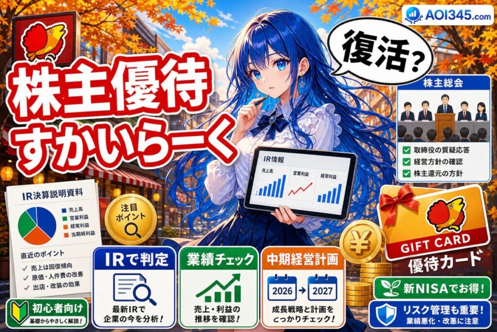 【2025年】すかいらーく株主優待が復活？改善/拡充の可能性！