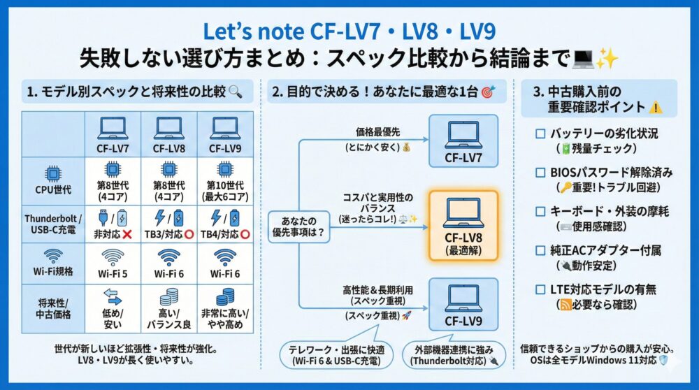 まとめ　Let’s note CF-LV7・LV8・LV9で失敗しない選び方💻✨