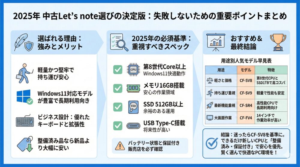 【総まとめ】2025年の中古Let’s noteはここだけ押さえれば失敗しない💻✨