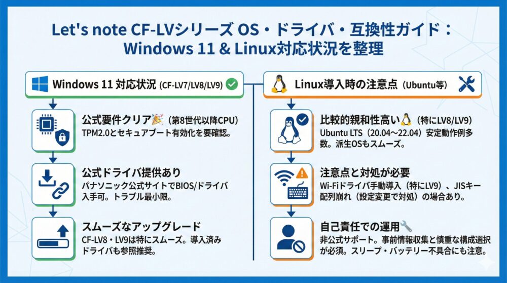 OS・ドライバ・互換性ガイド｜Windows 11・Linux対応状況を整理
