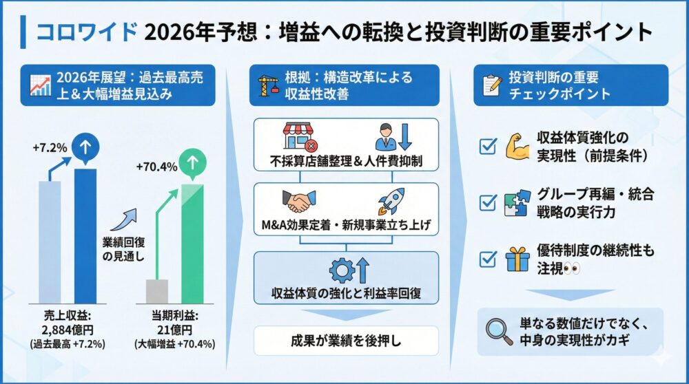 【2026予想】コロワイドは増益に転じるか/投資判断の重要ポイント🔍