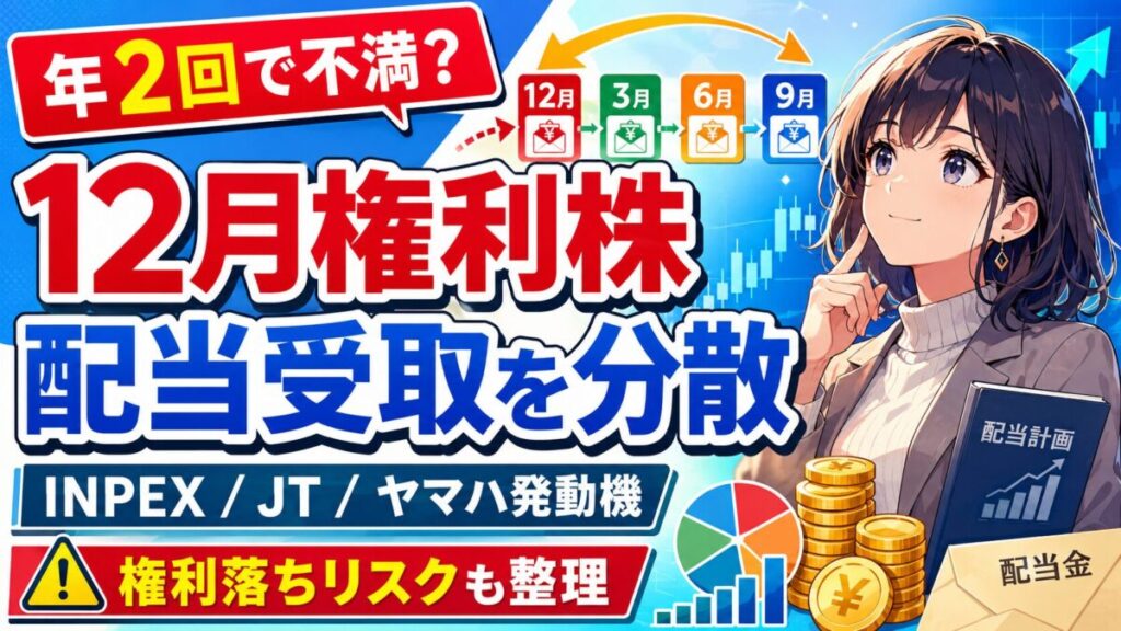 【時期分散】高配当12月決算 INPEX/ヤマハ/JT(2025年5月9日)
