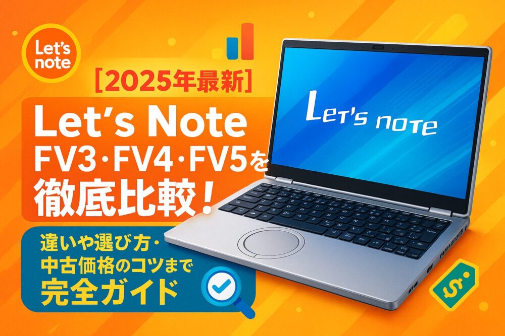 【2025年最新】Let’s Note FV3・FV4・FV5を徹底比較！違いや選び方・中古価格のコツまで完全ガイド