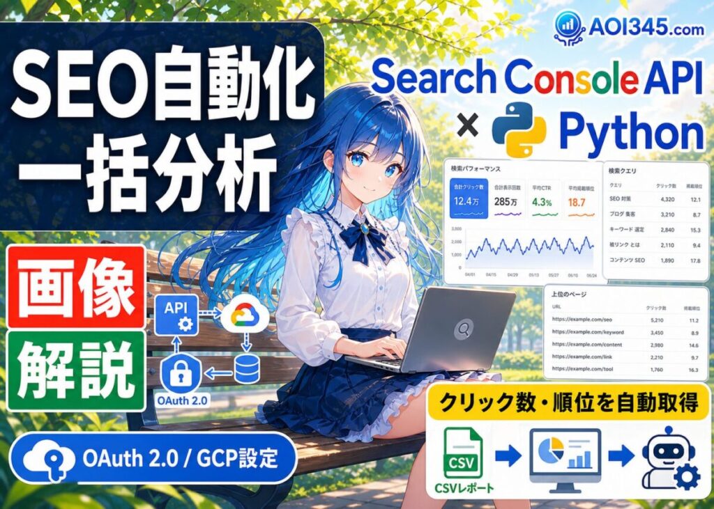 【画像で手順】Search Console indexing API✕Pythonで実装