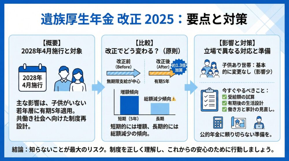 💡2025年の遺族厚生年金改正を総まとめして次の行動を明確にする