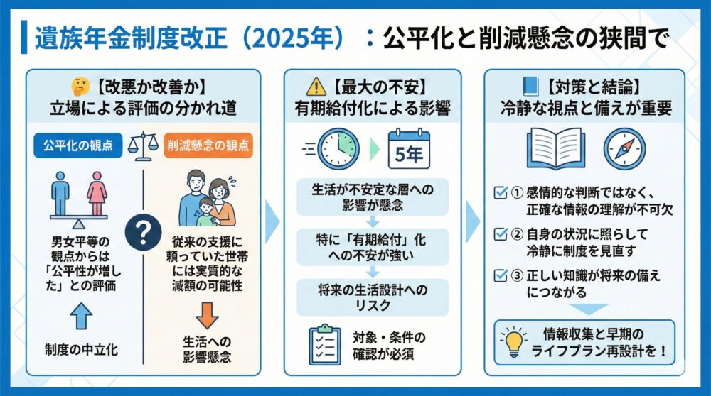 🤔【改悪か】公平化/削減懸念/誰が不利か/立場別の影響を検証