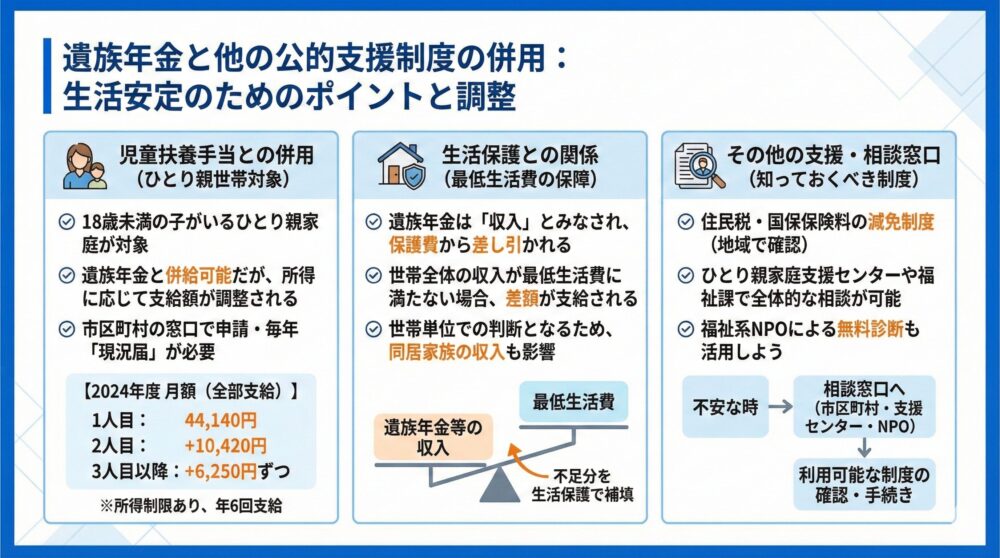 🤝【併用】児童扶養手当/生活保護/他制度/併給可否と調整のポイント