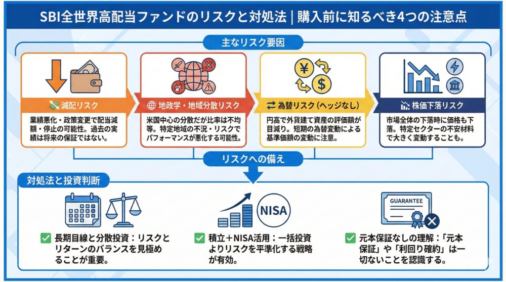 ⚠️ SBI高配当ファンドのリスク4選と対処法｜購入前に知るべき注意点