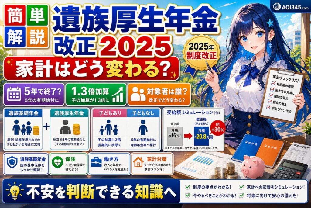 💡【完全理解】遺族厚生年金 改正2025であなたの家計はどう変わるか