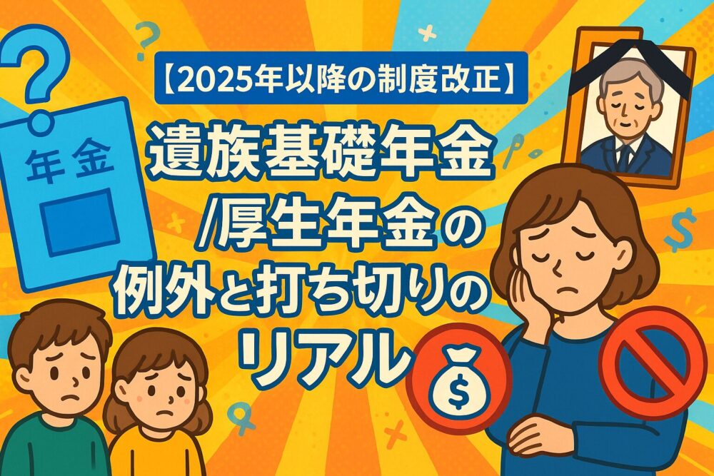【2025年制度改正】遺族基礎年金/厚生年金と打ち切りのリアル