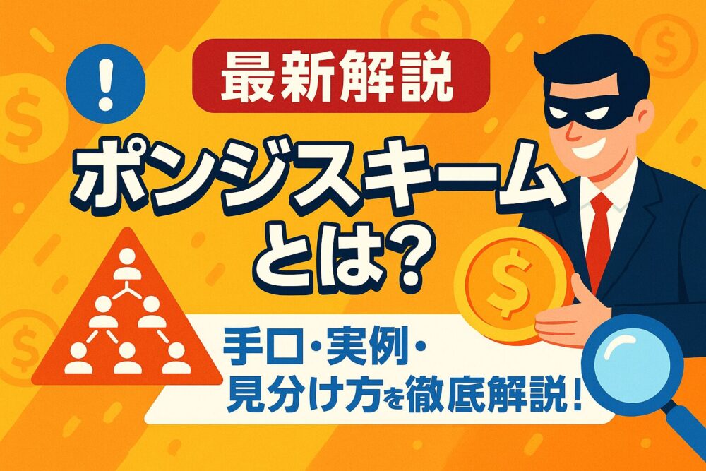 【最新解説】ポンジスキームとは？手口・実例・見分け方を徹底解説！