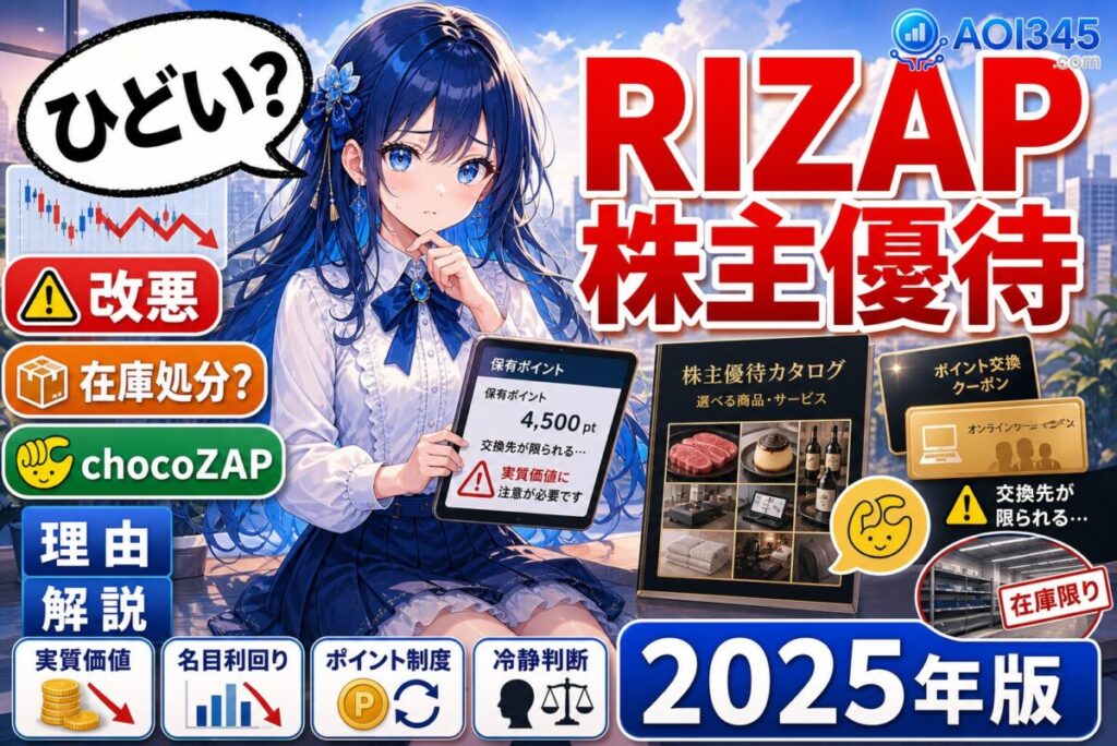 【2025年版】ライザップ株主優待が「ひどい」と言われる理由とは？