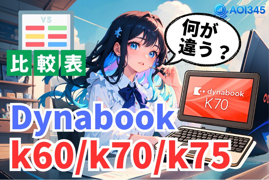 【2025年版】dynabook k65/k70/k75の違い 法人/個人に人気