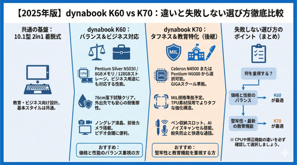 【用途別で迷わない】dynabook K70スペックの見方と選び方📌
