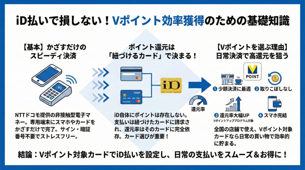 【iD払いの基本】仕組みを図解で理解し損しない初期設定💡