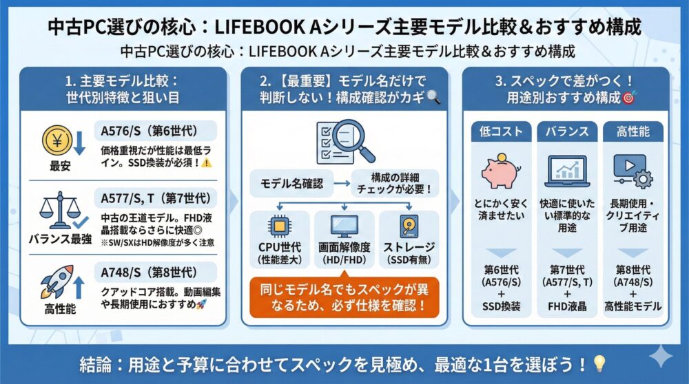 【選び方の核心】主要モデルのおすすめ構成で迷いをゼロにする🎯