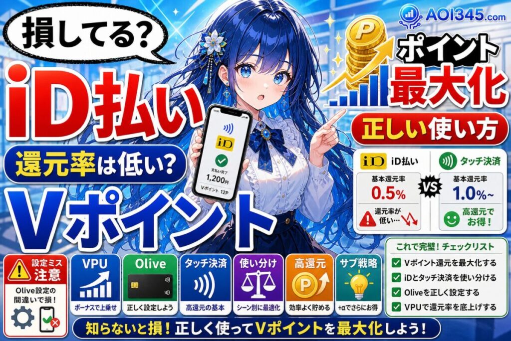 【iD払い×Vポイント完全攻略】VPU活用で高還元と落とし穴