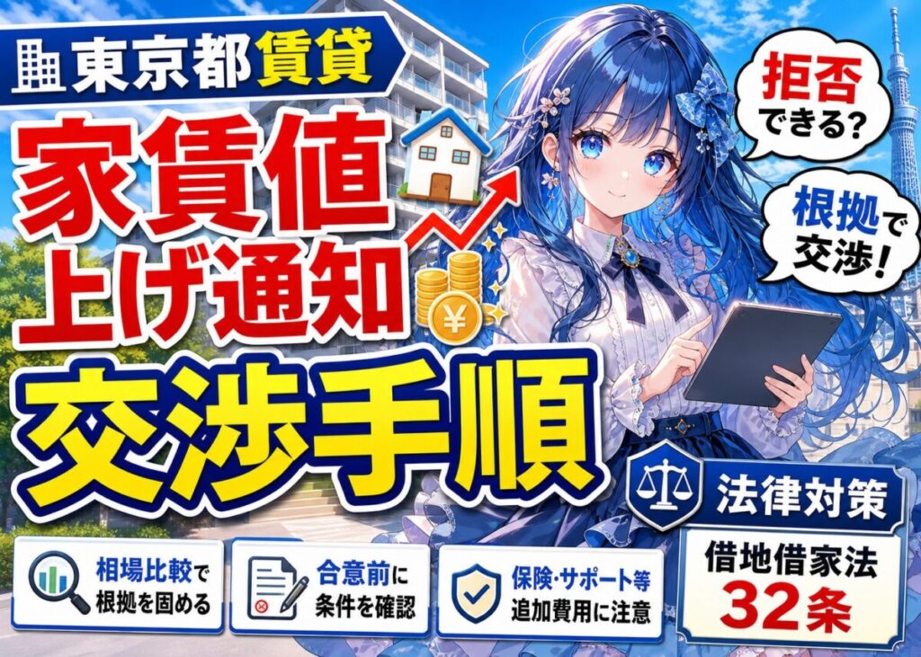 【家賃上昇時代の対応】借地借家法第三十二条で損しない交渉術