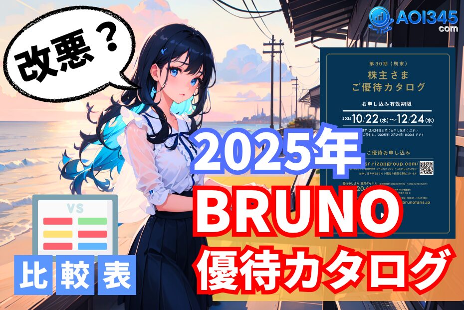 【2025年BRUNO株主優待カタログ】申込期間やポイント比較解説