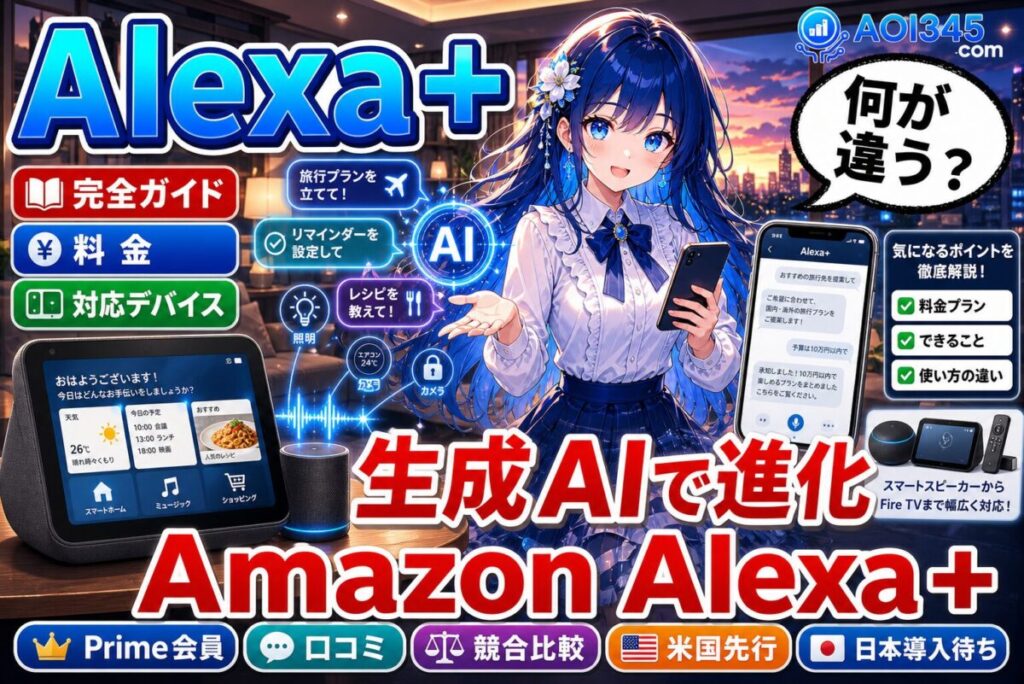 【Amazon Alexa+完全ガイド】料金/対応デバイス/競合比較