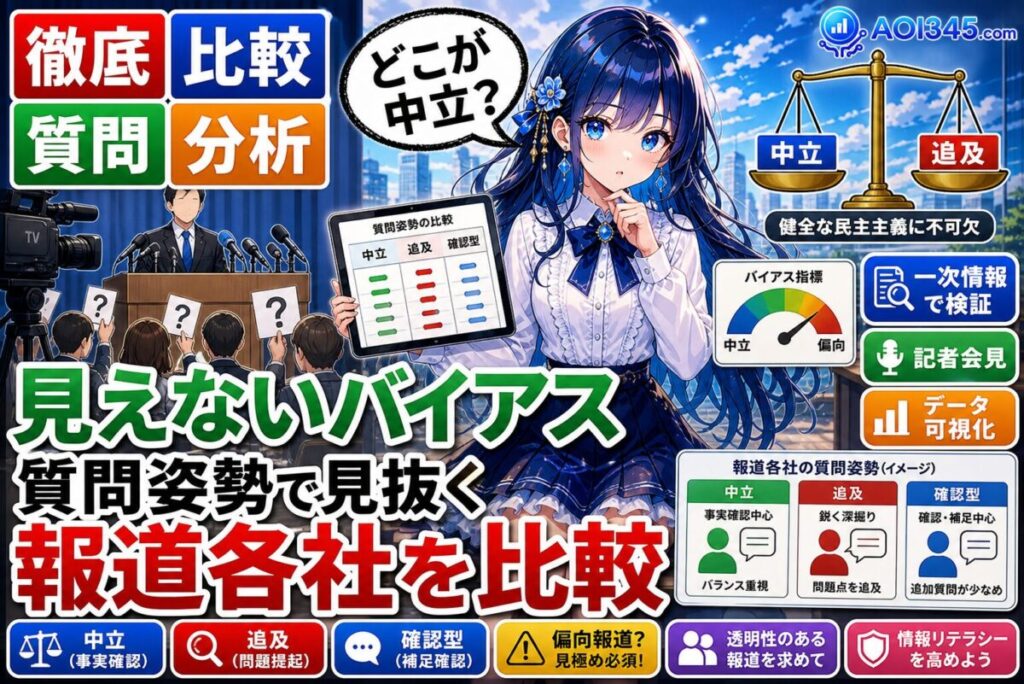 【報道各社の質問姿勢比較】どこが偏向？自民党会見のメディア実態