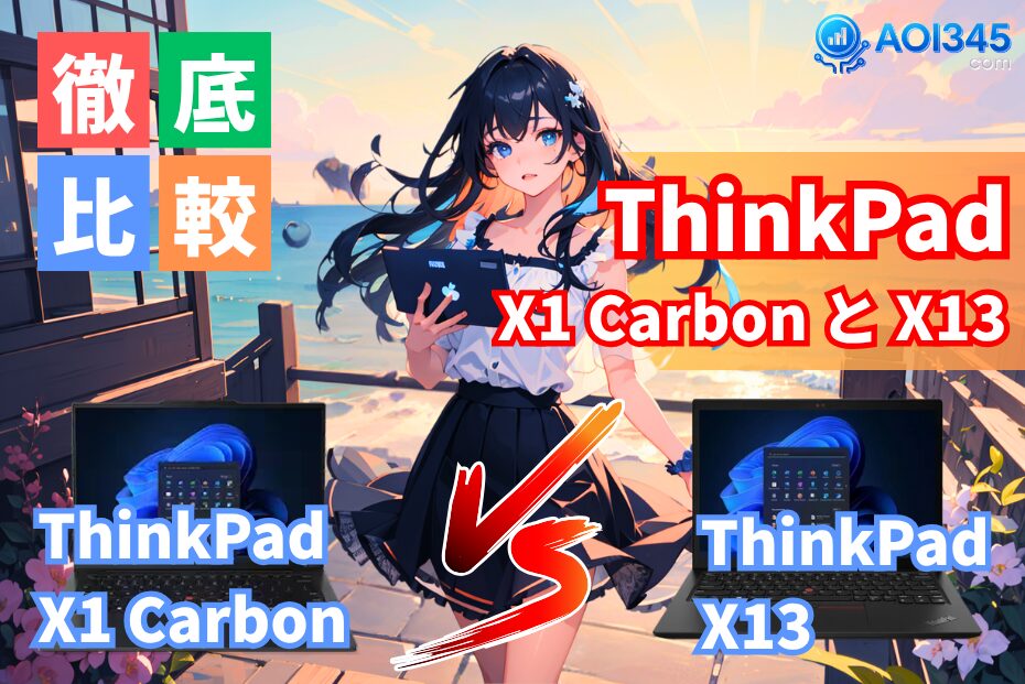 【2025年】ThinkPad X1 Carbon Gen9とX13 Gen1を徹底比較