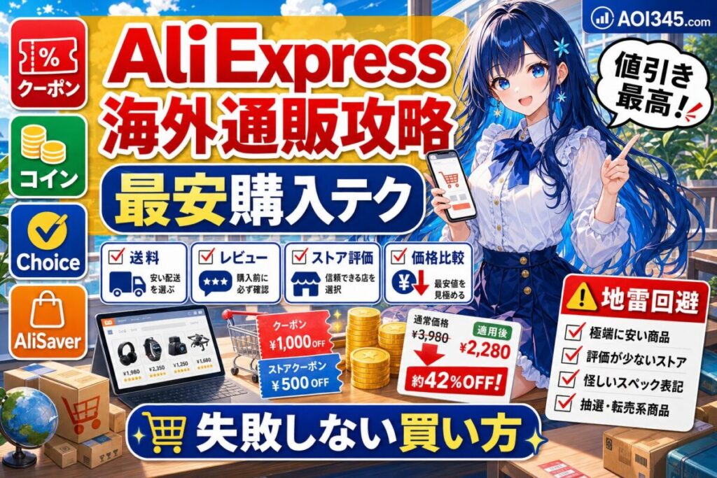 【AliExpress お得購入の完全ガイド】最安ルートとクーポン