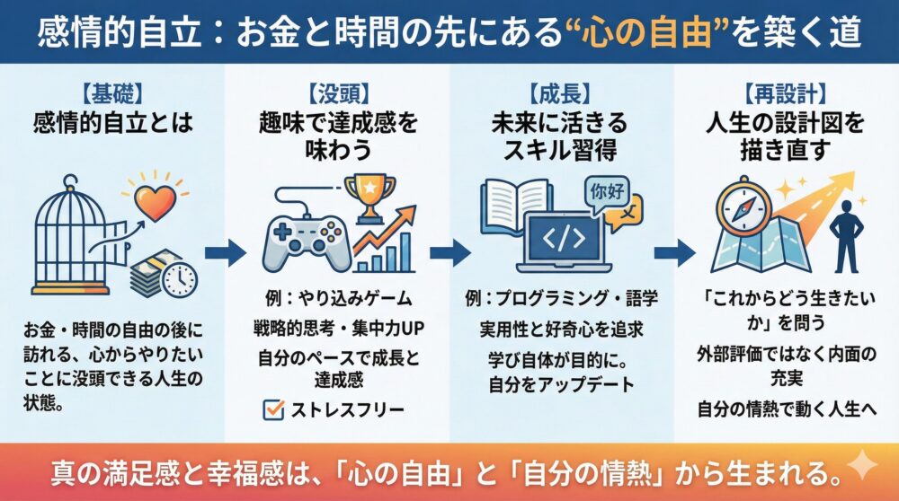 【感情的自立】お金と時間の次に大切な“心の自由”を築く方法🌈