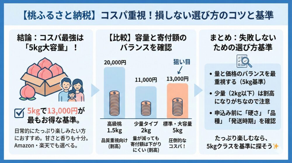 🍑【桃ふるさと納税】コスパ重視で選ぶコツと損しない基準