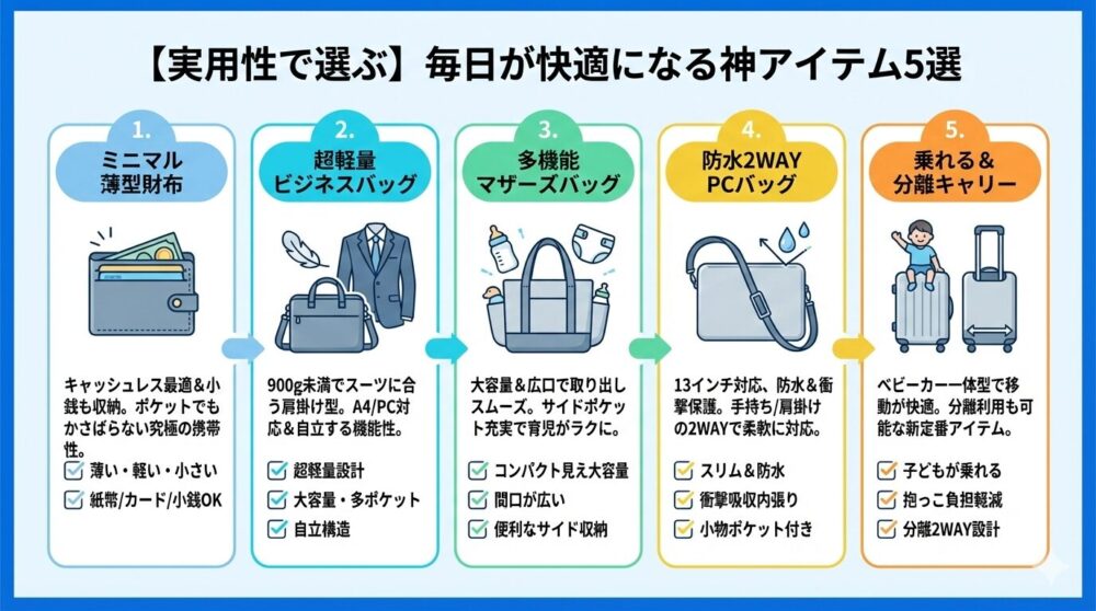 ✅【実用性で選ぶ】毎日が快適になる神アイテム 5選
