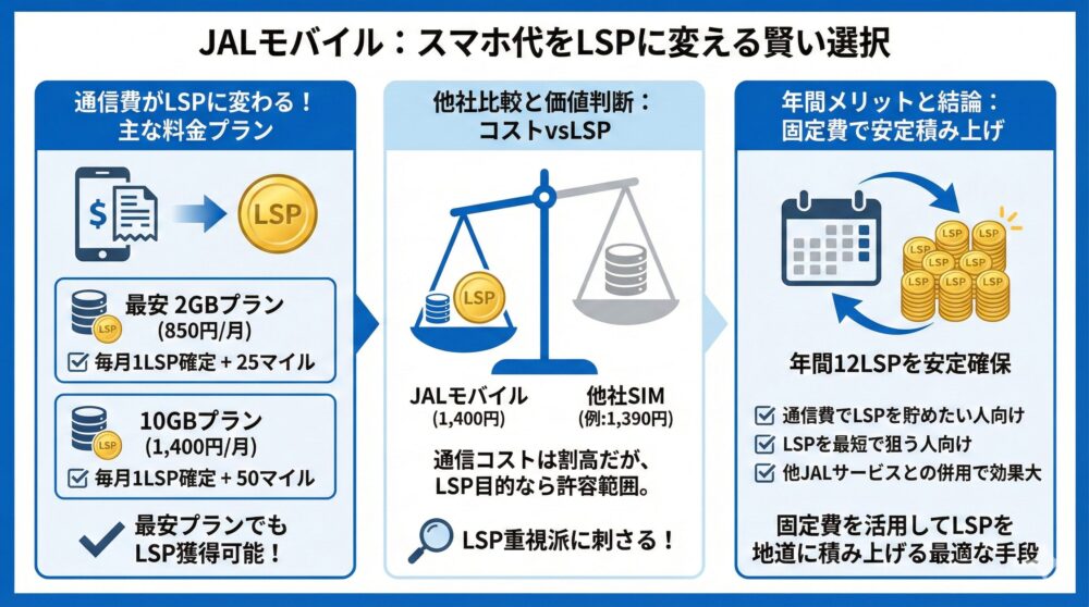 ✈️【JALモバイル】スマホ代をLSPに変えるための賢い使い方を解説