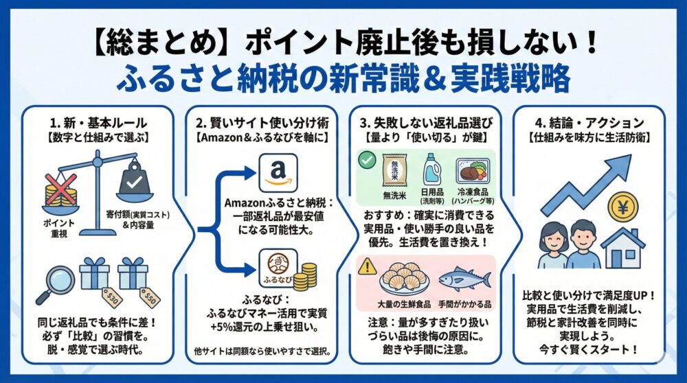 【総まとめ】ポイント廃止後のふるさと納税で損しない結論😊