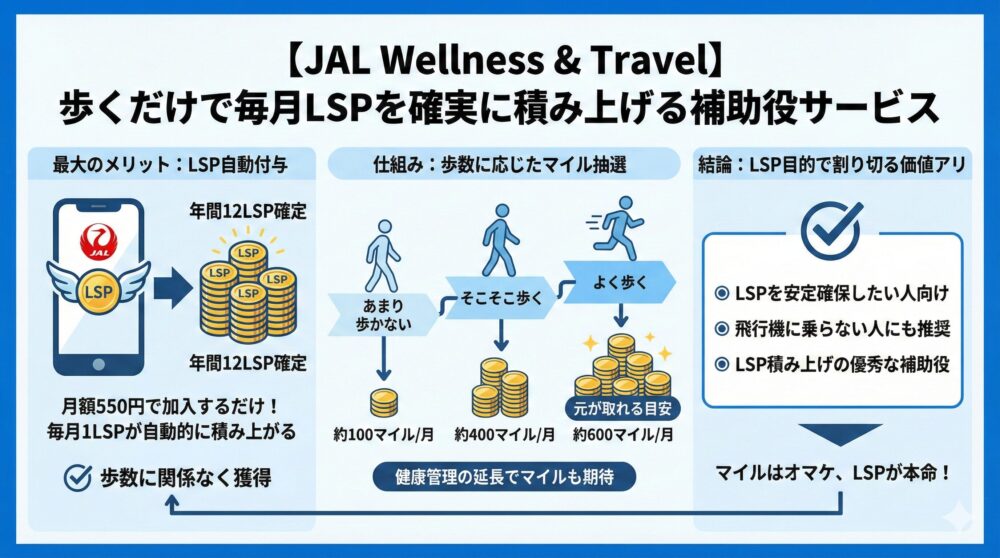 ✈️【JAL Wellness & Travel】歩くだけで毎月LSPを積み上げるコツまで解説