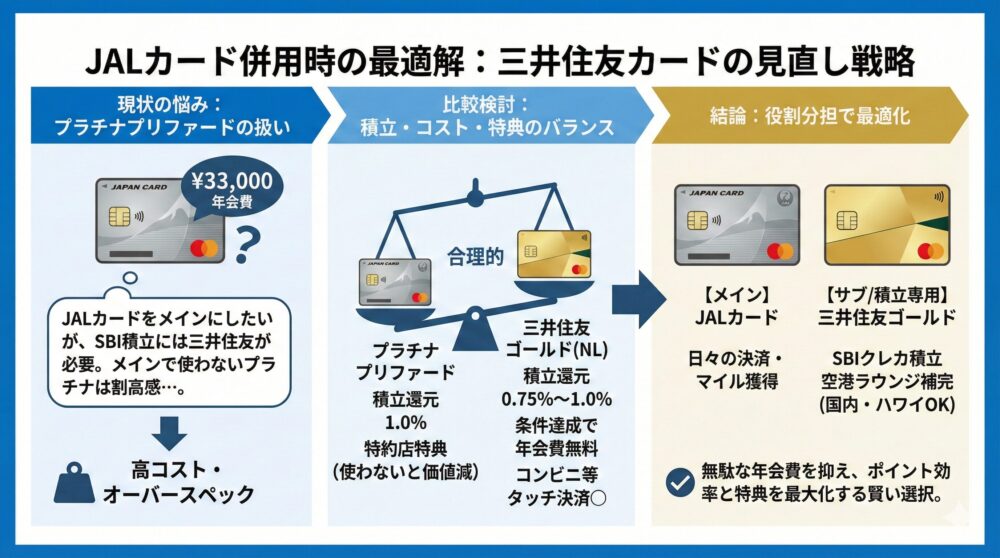 【悩み解消】JALカード併用時の三井住友カード最適解💳
