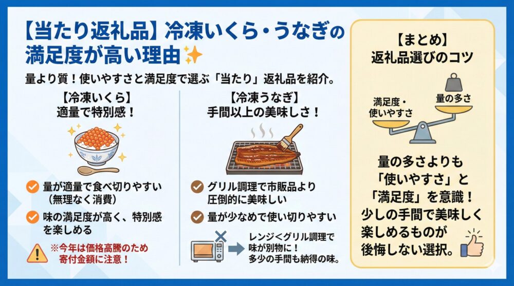 【当たり返礼品】冷凍いくら/うなぎは満足度が高い理由✨