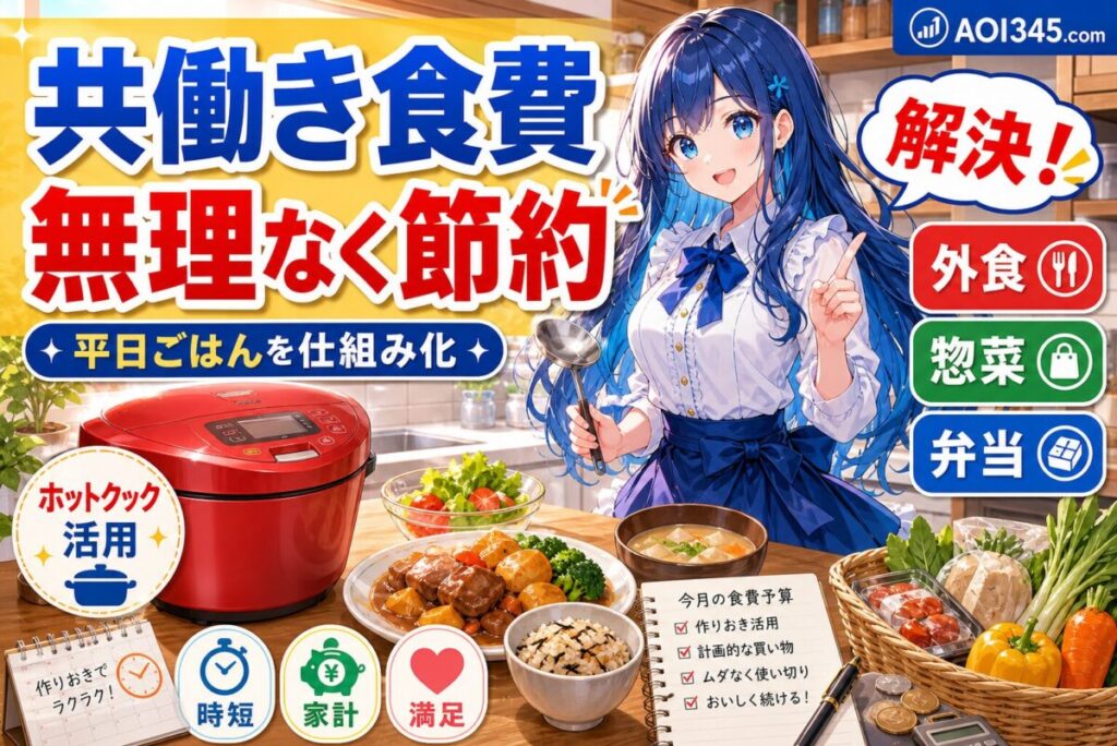【共働き家庭の食費を下げる】ホットクックで無理なく節約する🍚