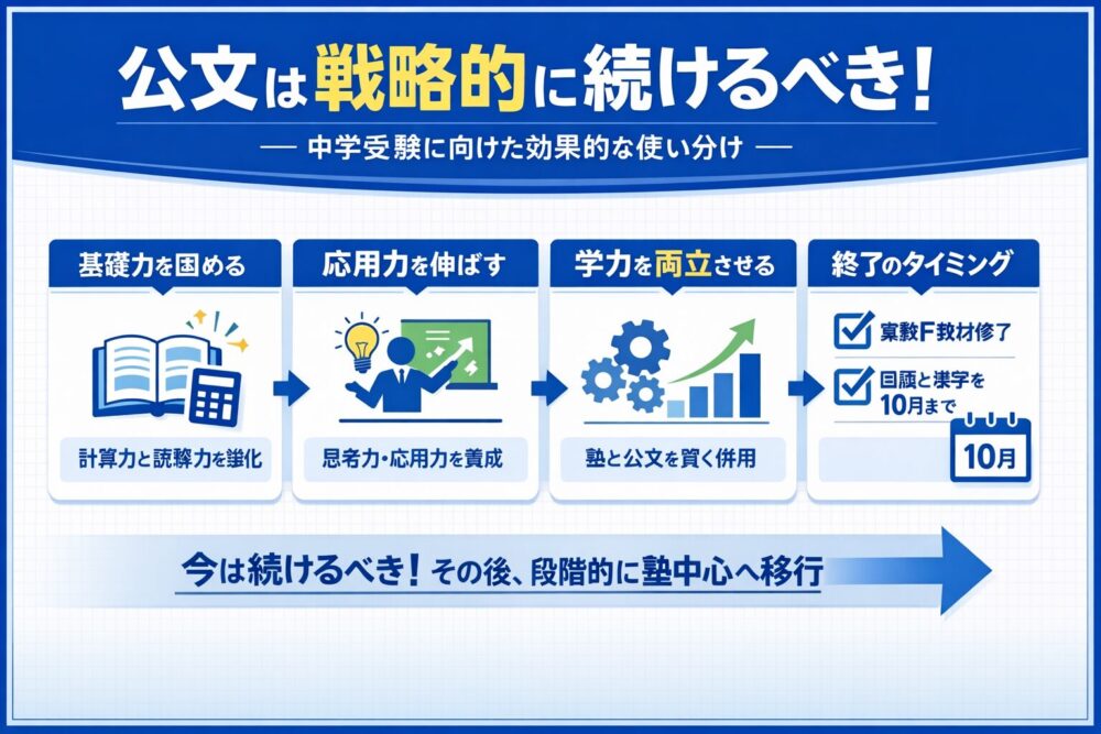 【まとめ】入塾後も公文は続けるべき？最適解を完全整理📚