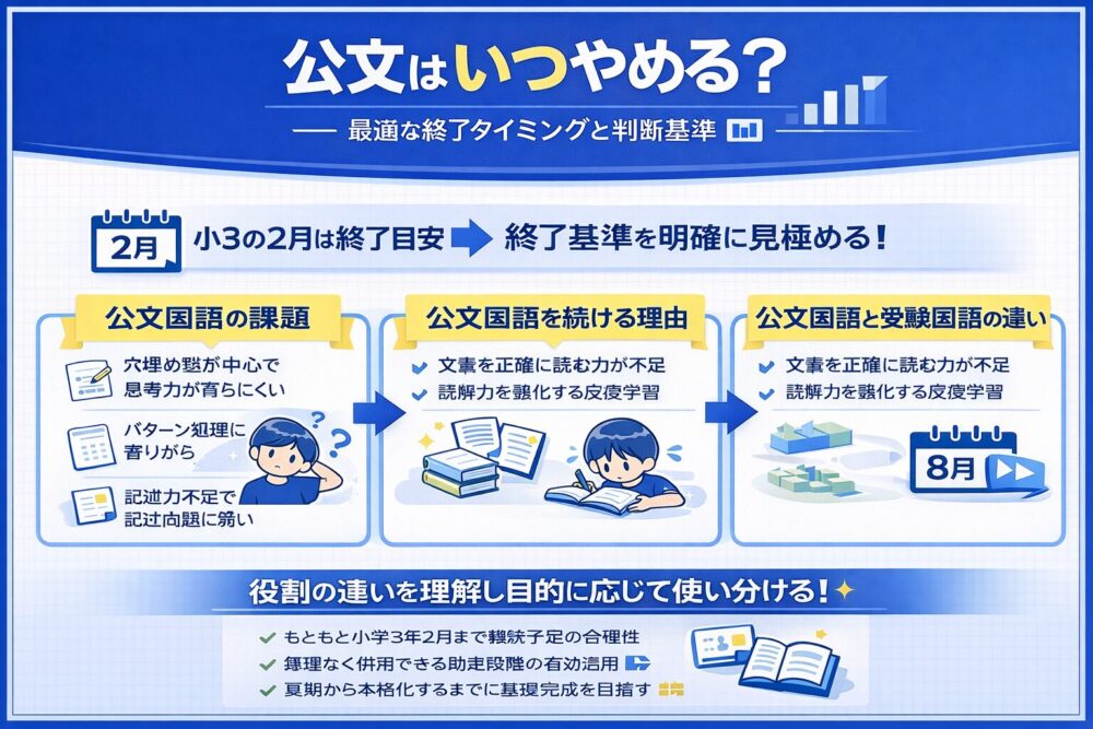 【結論】公文はいつやめる？最適な終了タイミングと判断基準📊