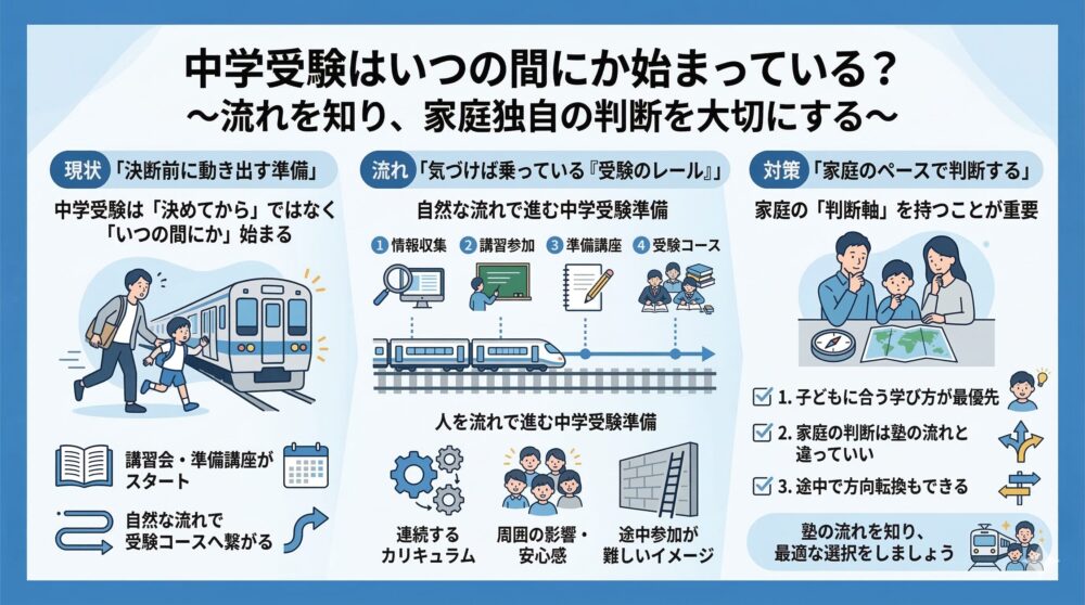 📚 中学受験は決断前に動き出すことも多い