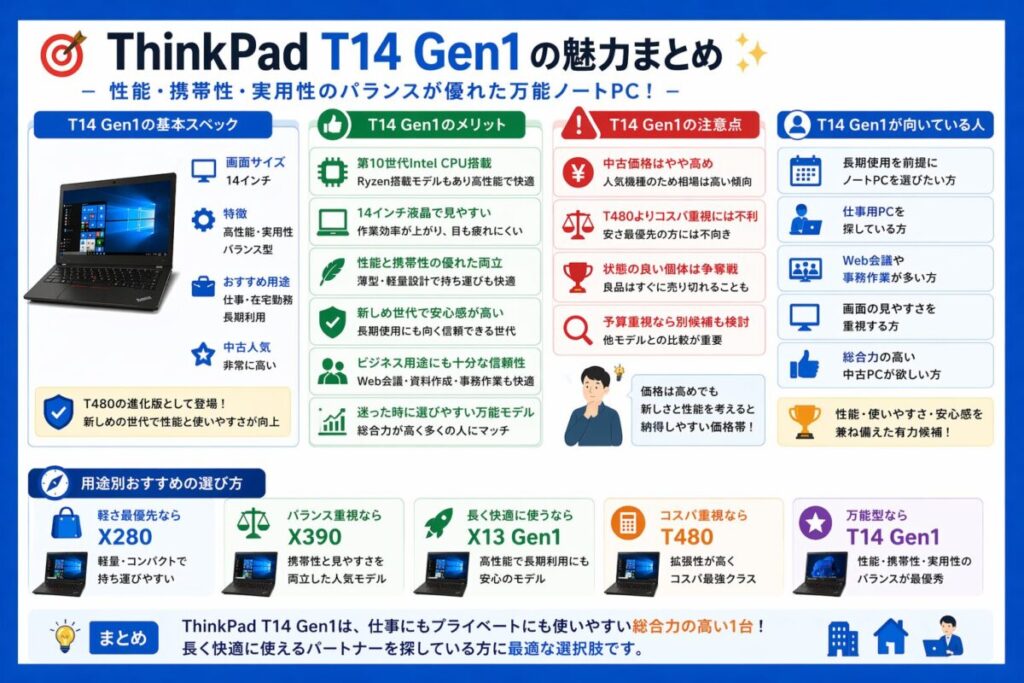 【T14 Gen1メリット🎯】性能と携帯性が光る総合力集