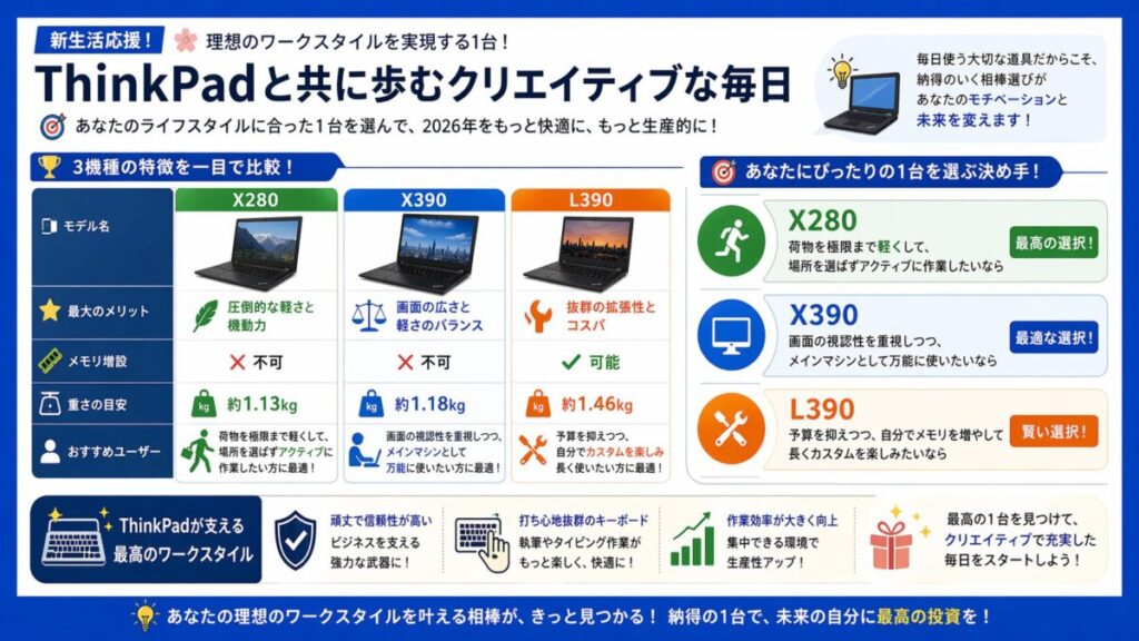 【新生活応援】理想のワークスタイルを実現する1台！ThinkPadと共に歩むクリエイティブな毎日